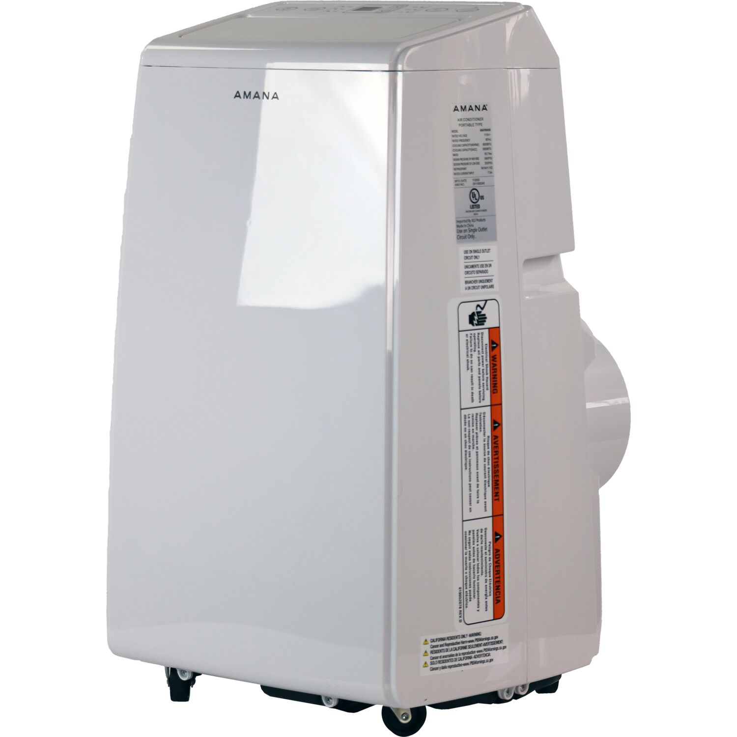 Amana 8000 BTU (5500 BTU DOE)115-V 300 Sq. Ft. Portable Air Conditioner/Dehumidifier, White - image 4 of 9