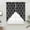 Black, variant on Sage Green Morocco Swag Curtains for Kitchen/Bedroom/Living Room, Boho Abstract Geometric Grid Plaid Scalloped Curtains 63 Inch Long, Window Swag Topper Curtains Valances 2 Panels Set 36"x63"