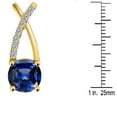 thumbnail image 3 of Mauli Jewels Engagement Necklace for Women 1.40 Caratw Beautiful Gemstone And Diamond Pendant 4 prongs 10K Yellow Gold With 18'' Rope Chain|Silver Chain, 3 of 7