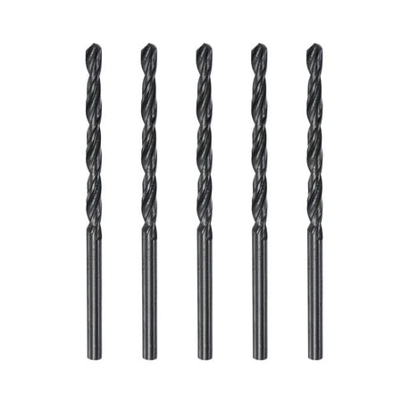 

Uxcell 6542 High Speed Steel Twist Drill Bit Fully Ground Black Oxide 2.9mm Drill Dia 60mm Total Length 5Pack
