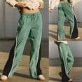 thumbnail image 2 of Lentta Women Wide Leg Track Pants Y2K Parachute Pants Colorblock Baggy Elastic Waist Workout Sweatpants, 2 of 7