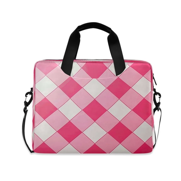 Laptop Bag Laptop Briefcase 15.7 x 3 x 11.8 Inches Laptop Bag Briefcases Laptop Storage Travel Laptop Bag Work Laptop Bag Pink Check