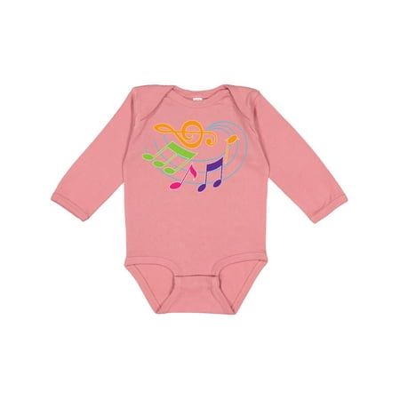 

Inktastic Music Notes Musical Gift Gift Baby Boy or Baby Girl Long Sleeve Bodysuit