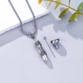 Bullet Urn Necklaces for Ashes 925 Sterling Silver Lion Eagle Compass ...