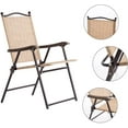 Giantex Set of 2 Patio Folding Chairs, Sling Chairs, Indoor Outdoor