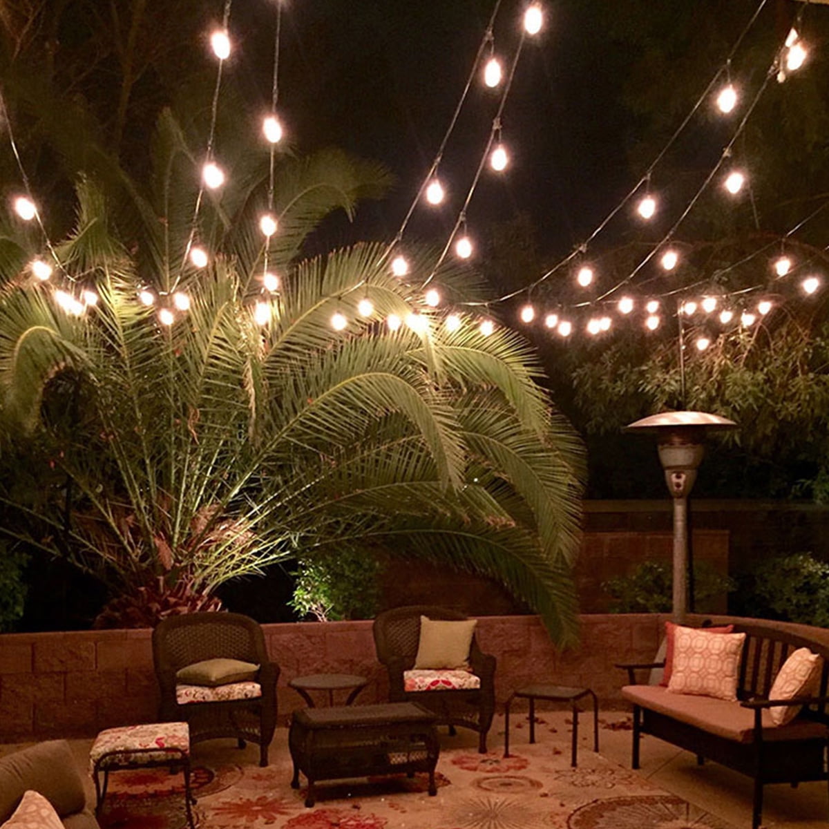 48ft Led Outdoor Waterproof Commercial Grade Patio Globe String Lights Bulbs Patio Globe String Lights Bulbs
