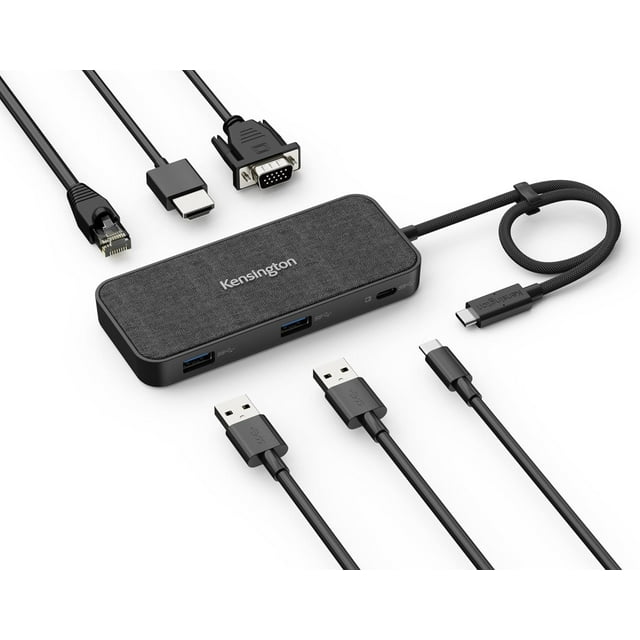 Kensington Station d'Accueil Portable Simple 4K avec Alimentation 100W Pass-Through (K34020WW)
