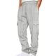 thumbnail image 1 of Pantalones largos para hombre, de color liso, holgados, con cordón, cintura elástica, multibolsillos, para trabajo, deportivos, de poliéster., 1 of 6
