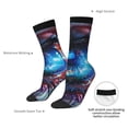thumbnail image 4 of Disketp Modern Colorful Eyes Unisex Crew Socks Lightweight Breathable Ventilation Ankle Socks, Mid-calf socks for Daily, 4 of 6