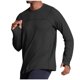 thumbnail image 2 of Blusas y camisas de manga larga con cuello redondo para hombre, de color liso, para entrenamiento físico, con protección solar, elásticas, con bolsillo y cremallera para exteriores, top de manga larga, 2 of 7