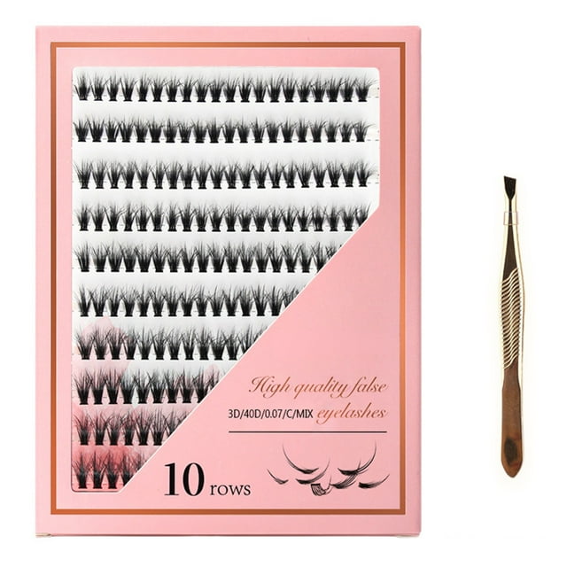 Set de extensiones de pestañas naturales densas de longitud mixta 30D/40D con pinzas. Realza tus pestañas sin esfuerzo. Fácil aplicación