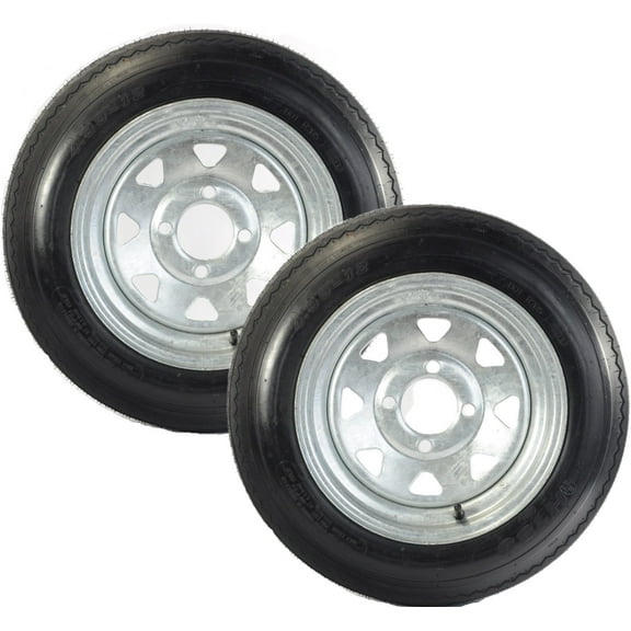 eCustomrim 2-Pack Trailer Tire Rim 4.80-12 12 in. Load C 4 Lug Galvanized Spoke Wheel