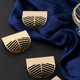 thumbnail image 3 of 4pcs Leaf Shape Cabinet Pulls Brass Gold Furniture Handles Kitchen Door Drawer Pull Knobs, 3 of 4