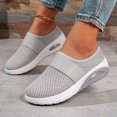 thumbnail image 3 of Rokment Womens Orthotic Air Cushion Chunky Walking Backless Sandals Comfort Breathable Mesh Closed Toe Platform Wedge Slip on Mules Non Slip Work Nursing Clogs Casual Shoes Grey Size 8, 3 of 5