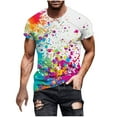 thumbnail image 1 of Lolmot T-shirt à Manches Courtes Imprimé pour Hommes Col Rond Mode Décontractée Manches Courtes, 1 of 5
