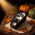 thumbnail image 6 of Kiddiway Halloween Vampire Skull Tombstone Candle - Coffin Design for Home Decor, Halloween Party, Halloween Figurines, and Spooky Themed Gift Giving,D, 6 of 7