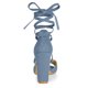 thumbnail image 3 of Sandalias de Mujer Allegra K Tacón En Bloque Cordones Azul Claro 6, 3 of 6