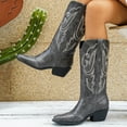 thumbnail image 2 of SACFOF Cowboy Boots for Women Cowgirl Mid Calf Western Boots Embroidered Chunky Heels Pointed Toe Pull On, Perfect for Partys, Country Music Festivals, Concerts, and More, 2 of 7