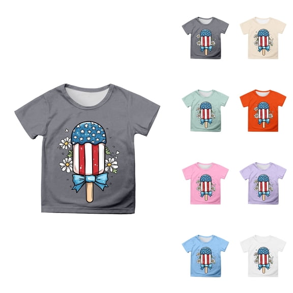Graphic Tees for Girls: Short Sleeve Crewneck Tops 5-14 Years Comfortable & Casual for Everyday & Party Wear