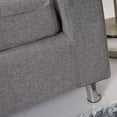 thumbnail image 3 of Gold Sparrow Detroit Faux Leather Convertible Sofa in White, 3 of 7