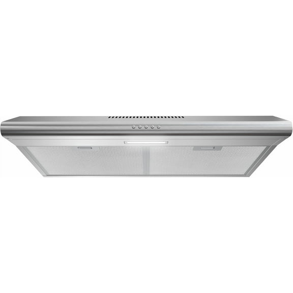 Streamline 30 in. Stornara Convertible Undermount 80 CFM Range Hood in Brushed Stainless Steel with Mesh Filters, Push Button Control, LED Light