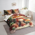 thumbnail image 4 of Manfei Kawaii Christmas Fox 7-Piece Bedding Comforter Set for Kids, Vintage Cartoon King Bedding Sets, Magic Xmas Gift Reversible Bed Sheets, Lightweight Room Decor, 4 of 8