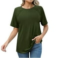 thumbnail image 1 of Plebaso T-Shirts pour Femmes Manches Courtes Col Rond T-Shirts d'Été Décontractés Basiques, 1 of 7