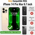 thumbnail image 2 of Compatible with iPhone 14 Pro Max Case with Sliding Camera Lens Cover and Ring Kickstand Heavy Duty Military Grade Protection Phone Shockproof Back Cover for iPhone 14 Pro Max, Silver, 2 of 8