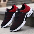 thumbnail image 3 of [Breathable Men's Sports Shoes] Breathable Comfortable Men's Sports Shoes | Fashionable Woven Knitting, Shock-Absorbing, Mid Top Lace Up - Suitable for Outdoor Sports, Jogging, Walking, 3 of 9