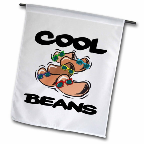 3dRose, Funny Cool Beans Sayings Design, 12 x 18 inch Garden Flag