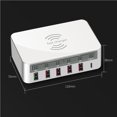 thumbnail image 4 of Methold 818F 6 en 1 rápido Multi-puertos inalámbrico USB C Tipo C Carga rápida QC3.0 Estación de carga de teléfono para Teléfono y Comunicación, 4 of 6