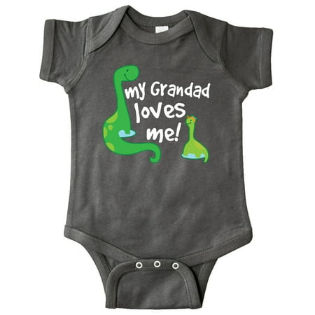 

Inktastic Grandad Loves Me Dinosaur Gift Baby Boy Bodysuit