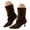 Coffee, variant on Women's Pointed Toe Dress Boots Retro Suede Kitten Heel Wide Mid Calf Booties Ladies Fashion Pumps Boot Size 6-9
