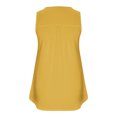thumbnail image 5 of Royisotas Yellow Women Tank Tops Casual Sleeveless Summer Camisoles for Women Plus Solid Color V-Neck Pleated Button Cami Tops Plus Size, 5 of 5