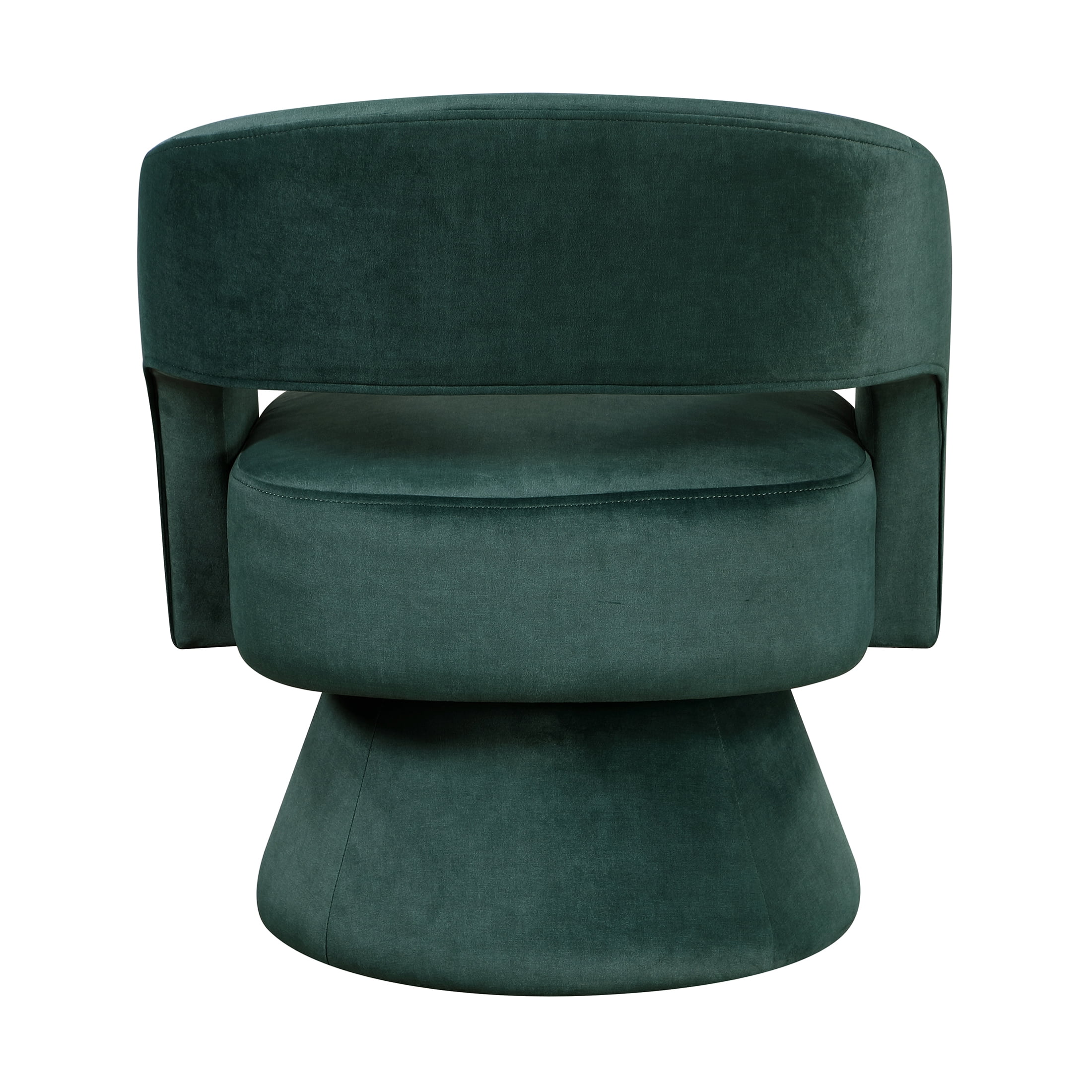OakvillePark Alderwyn Velvet Swivel Chair with Round Base, Green