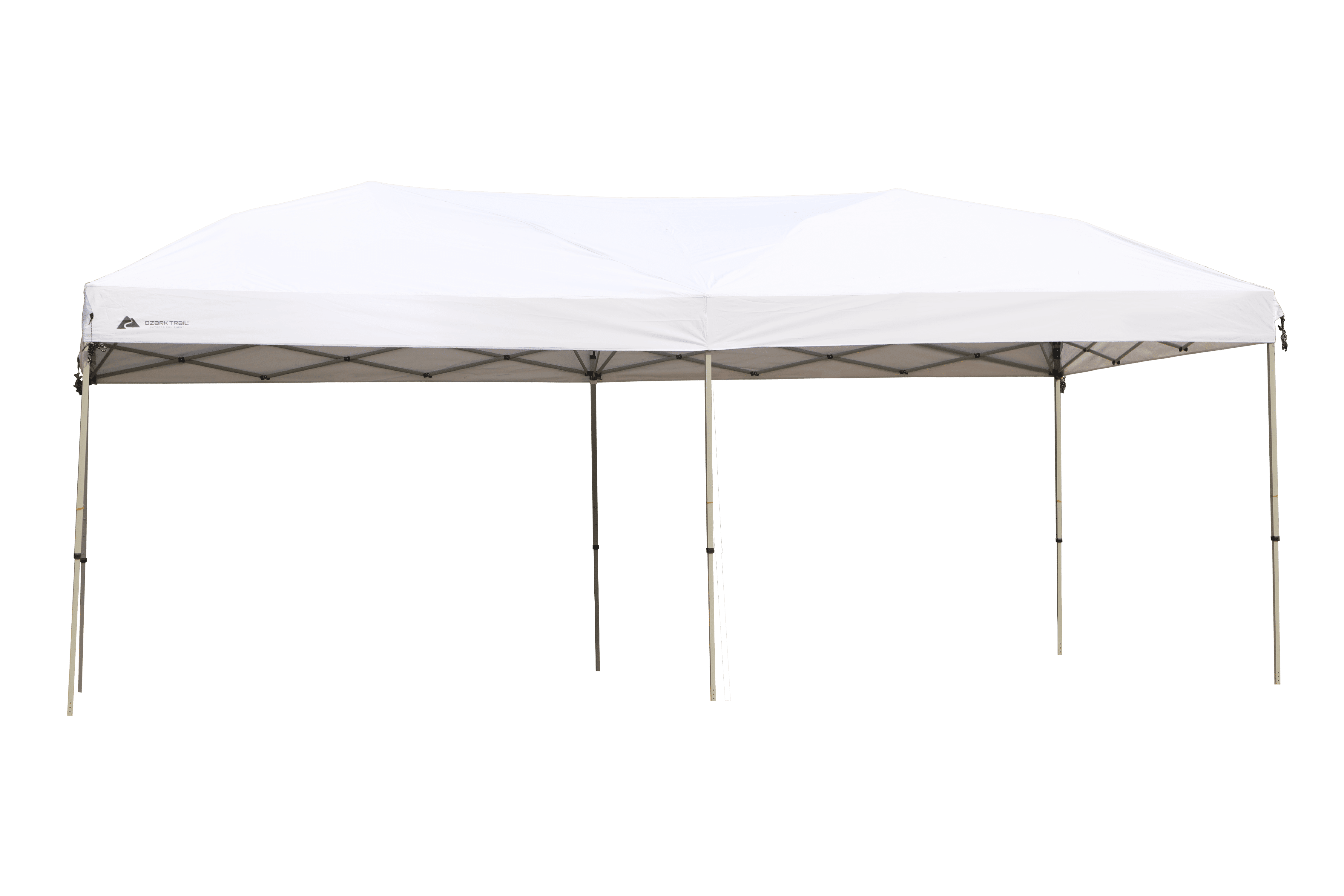 Ozark Trail 20' x 10' Straight Leg Outdoor Easy Pop-up Canopy, White