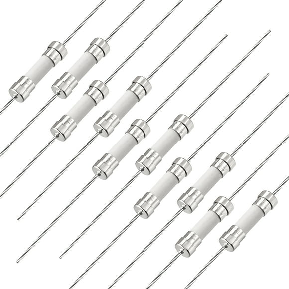 Unique Bargains Fusible à Soufflage Lent avec Retard, Fil d'Aiguille, Fusibles en Céramique 5 mm x 20 mm 250 V T6.3 A, 10 Pcs