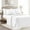 White, variant on 4 Piece Corner Ruffle Sheet Set, 3" Inch Corner Ruffle On Flat Sheet, 15 Inch Deep Pocket, 100% Egyptian Cotton, 800 TC, Twin Size, Solid White