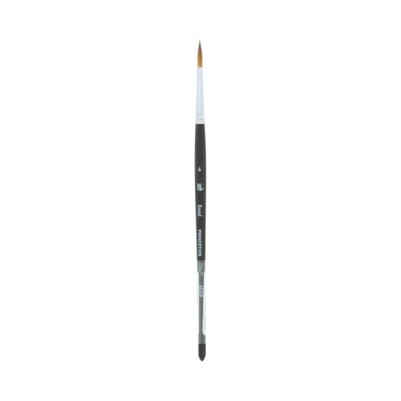 Princeton Brush Elite Synthetic Kolinsky Sable Watercolor Brush, Round, 4