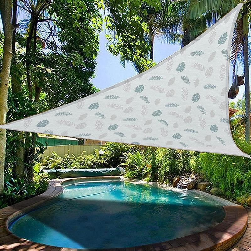 Gray Custom Triangle Waterproof Sun Shade Sail Screen Outdoor Garden Patio Yard 