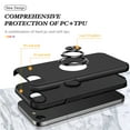 thumbnail image 5 of for iPhone 7 / 8 / SE 2020 / SE 2022 Case, 360° Rotatable Ring Holder Kickstand Dual Layer Military-Grade Drop Tested Protection Support Car Holder Mount Magnetic Absorbing Bumper Case, Black, 5 of 7