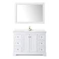 thumbnail image 3 of Wyndham Collection Wood Single Bathroom Vanity in White/Brushed Gold, 3 of 7