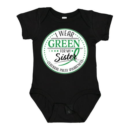 

Inktastic I Wear Green for My Sister- Cerebral Palsy Awareness Gift Baby Boy or Baby Girl Bodysuit