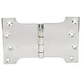 thumbnail image 2 of Ssiskcon Stainless Steel Parliament Door Hinge 4in L x 5" x 8in Wide 48 Screws Mirror Polished 32 (6 Hinge), 2 of 9