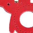 thumbnail image 5 of Juego de 5 llaveros de cuero DIY con forma de oso lindo, kit de llavero de cuero para bolso, ropa, colgante decorativo, paquete de Material de llavero de oso rojo, 5 of 5