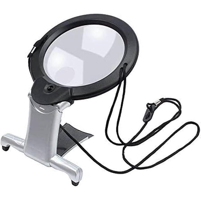 2 in 1 Hands Free Giant Reading Magnifier with LED Light 22.2 x 13.5 x 2cm