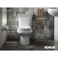 thumbnail image 3 of Kohler Wellworth Two-piece round-front toilet, left-hand trip lever, White, 3 of 4