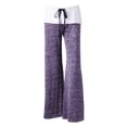 thumbnail image 2 of Señora mujer respirable Palazzo pierna ancha cintura pliegue sobre pantalones sueltos casuales Yoga entrenamientos Leggings SG Baoblaze  Pantalones anchos de la pierna de la yoga, 2 of 8