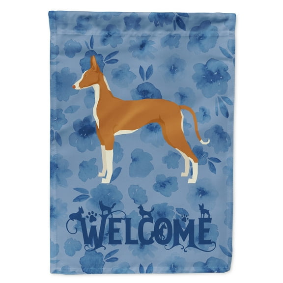 Carolines Treasures CK6249GF Ibizan Hound Welcome Flag Garden Size Small multicolor