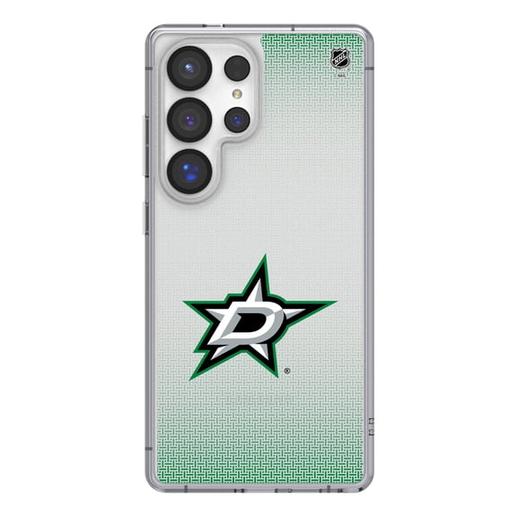Dallas Stars Linen Logo Galaxy Clear Case